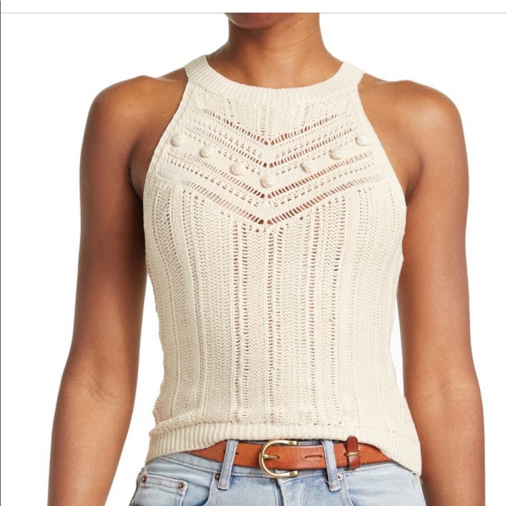 Lost+ Wander open knit top
